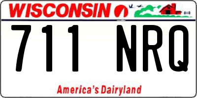 WI license plate 711NRQ