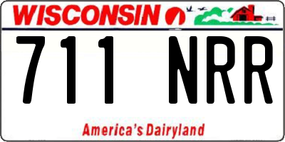 WI license plate 711NRR