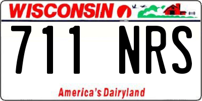 WI license plate 711NRS