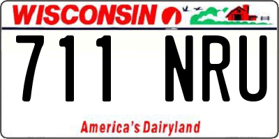 WI license plate 711NRU