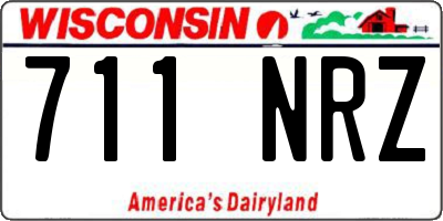 WI license plate 711NRZ