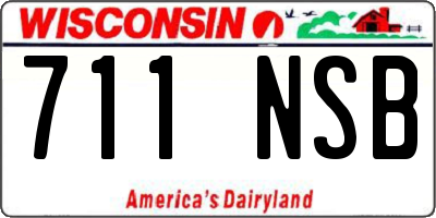 WI license plate 711NSB