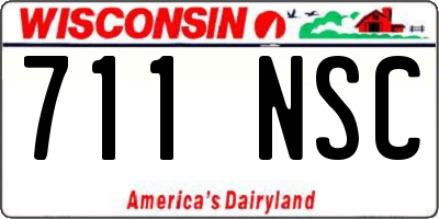 WI license plate 711NSC