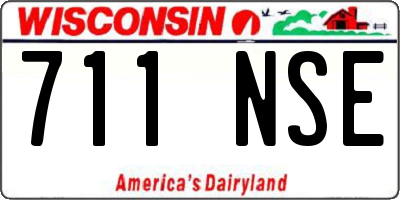 WI license plate 711NSE