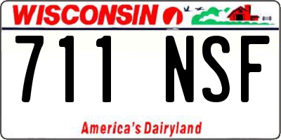 WI license plate 711NSF