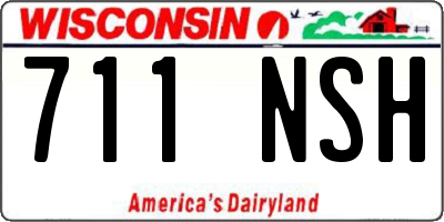 WI license plate 711NSH