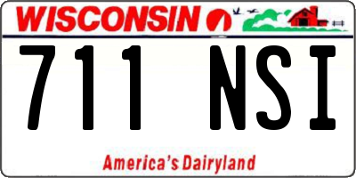 WI license plate 711NSI