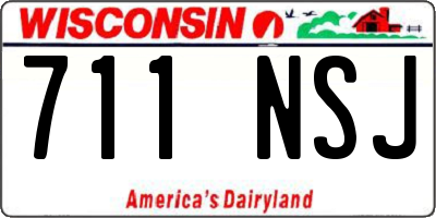 WI license plate 711NSJ