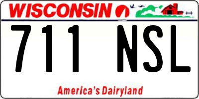 WI license plate 711NSL