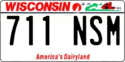 WI license plate 711NSM