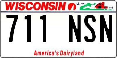 WI license plate 711NSN