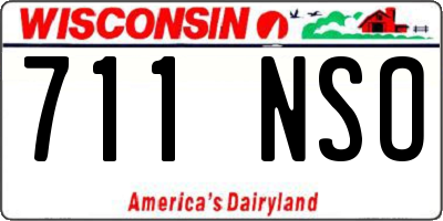 WI license plate 711NSO