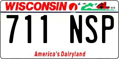 WI license plate 711NSP