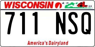 WI license plate 711NSQ