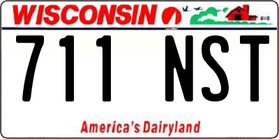 WI license plate 711NST