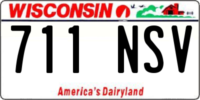 WI license plate 711NSV