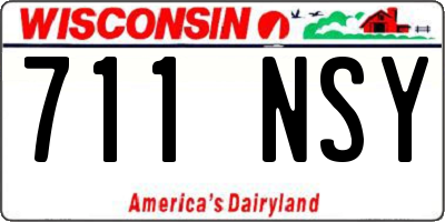 WI license plate 711NSY