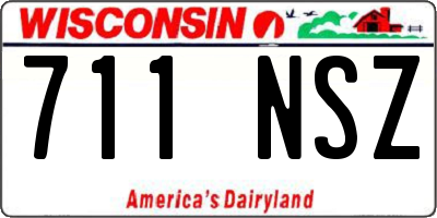 WI license plate 711NSZ