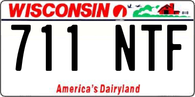 WI license plate 711NTF