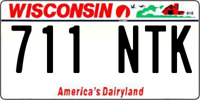WI license plate 711NTK