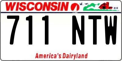 WI license plate 711NTW