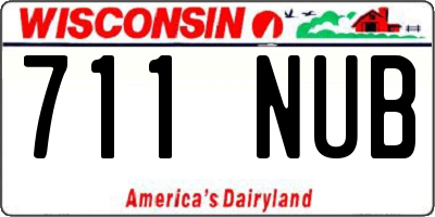 WI license plate 711NUB