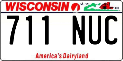 WI license plate 711NUC