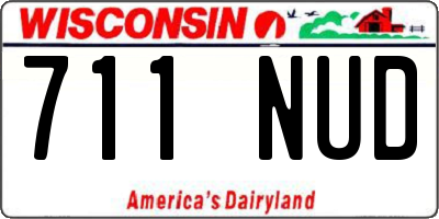 WI license plate 711NUD