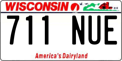 WI license plate 711NUE