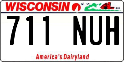 WI license plate 711NUH