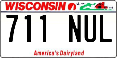 WI license plate 711NUL