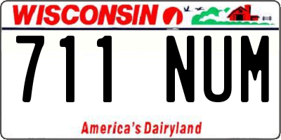 WI license plate 711NUM