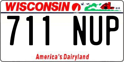 WI license plate 711NUP