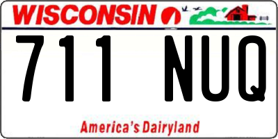 WI license plate 711NUQ