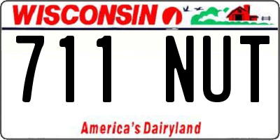 WI license plate 711NUT