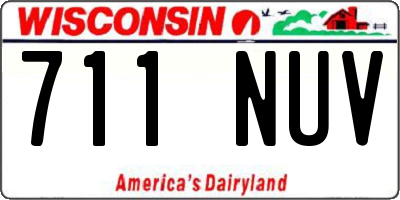 WI license plate 711NUV