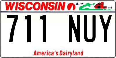 WI license plate 711NUY