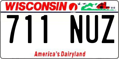 WI license plate 711NUZ