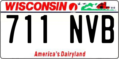 WI license plate 711NVB