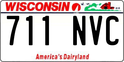 WI license plate 711NVC