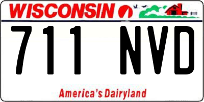 WI license plate 711NVD