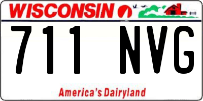 WI license plate 711NVG
