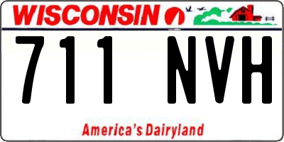 WI license plate 711NVH