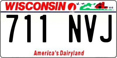 WI license plate 711NVJ