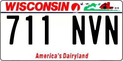 WI license plate 711NVN