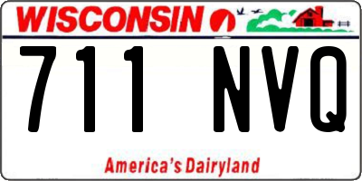 WI license plate 711NVQ