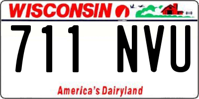 WI license plate 711NVU