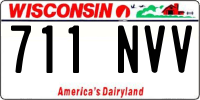 WI license plate 711NVV