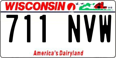 WI license plate 711NVW