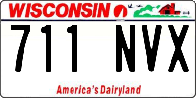 WI license plate 711NVX